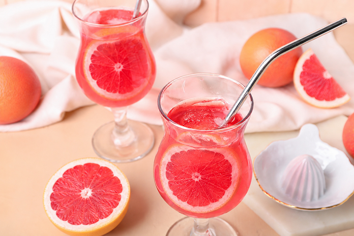 Grapefruit Spritz mocktail med grapefrugt