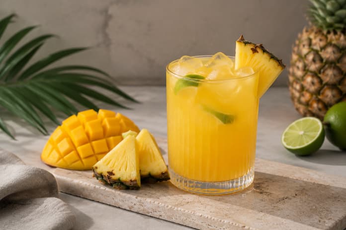 Tropical 43 cocktail med mango og ananas