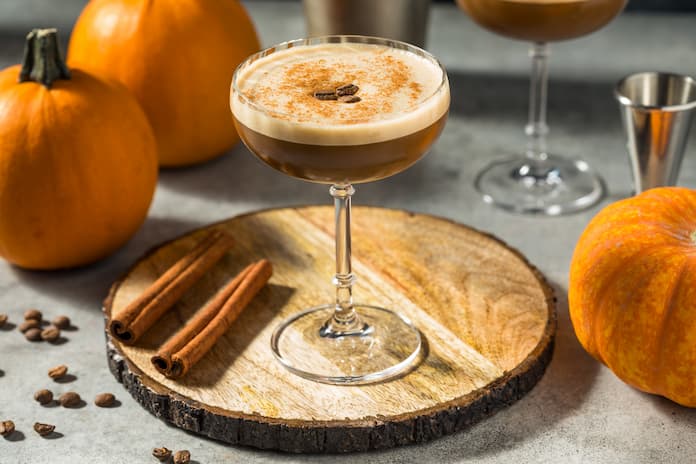 Pumpkin Espresso Martini Halloween cocktail